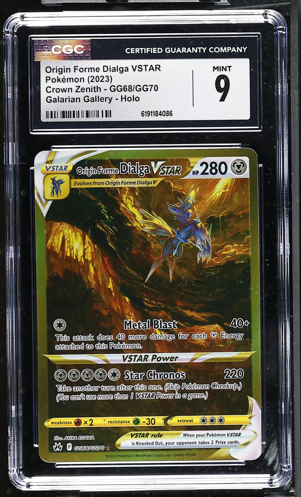 2023 Pokemon Crown Zenith Origin Forme Dialga VSTAR CGC 9 #GG68/GG70