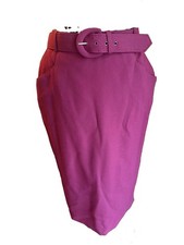 Vintage 100 Wool Burgundy Pencil Skirt Sz 14 By YL Collection