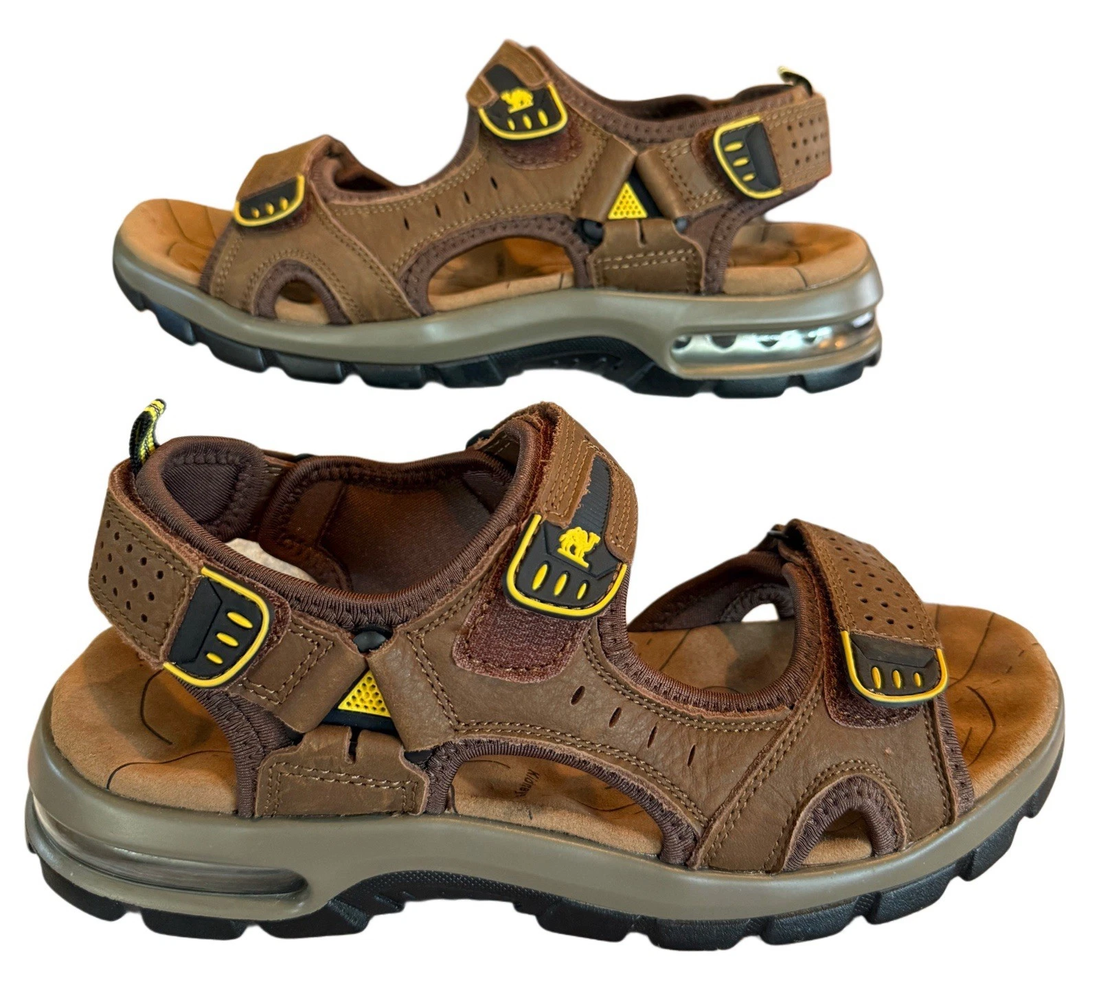 Unisex Camel Crown Leather Brown Hiking Comfort Orthotic Sandals Men 8 WOM 10
