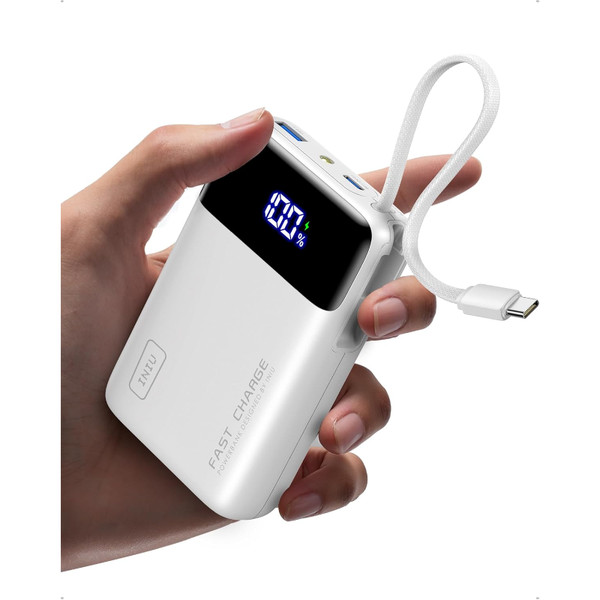 Powerbank 20000Mah 45W USB-C Integriert Schnellladen Flugtauglich Weiß FüR-image