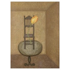 enrico benaglia, Opera Unica, Olio su Tela, 80x60cm, 1975, Firma Fronte e Retro