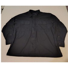 5.11 Tactical Series Black Long Sleeve Button Up Shirt XL Regular Cotton 10