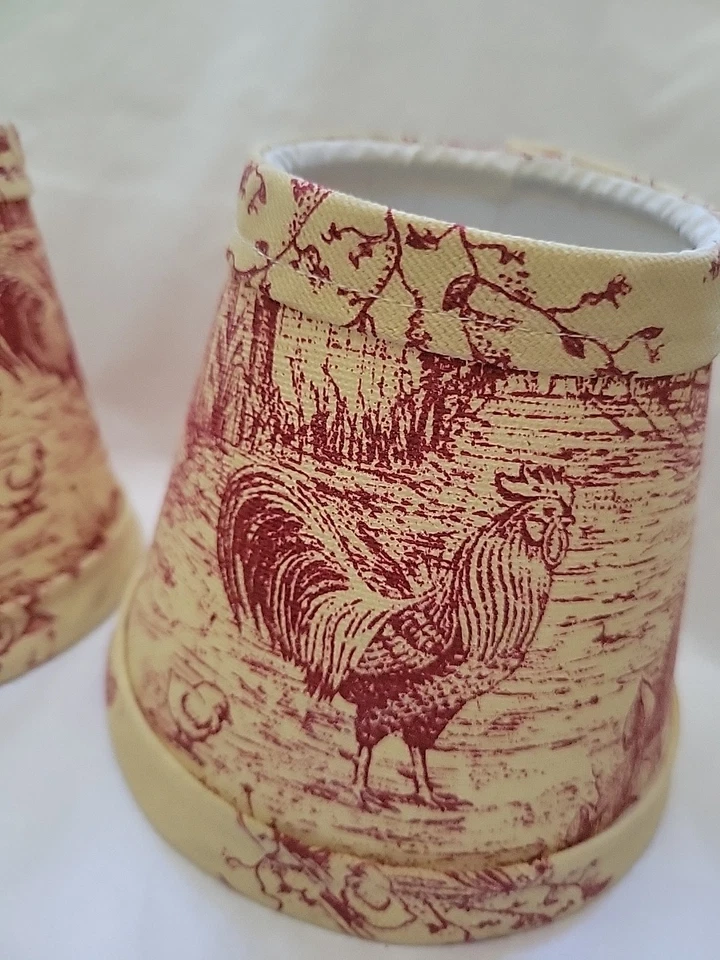 Пара 5-дюймовых зажимов Red Gold Spice La Petite Ferme петух туалетная лампа абажур люстра - Изображение 2 из 4