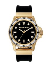 Michael Kors MK7440 Oversized Everest Pav Gold-Tone and Silicone Women s Watch