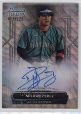 2022 Bowman Sterling Prospect Wave Refractor 53/125 Milkar Perez #PA-MP Auto x2o