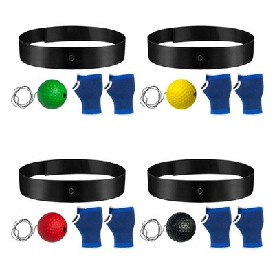 Box-Reflexball-Stirnband, Reaktionsbälle, Boxausrüstung, mit Handschuhen,