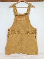 Cider Women's Apparel Corduroy Skirt Bib Overalls 1XL Gold Color Awesome New