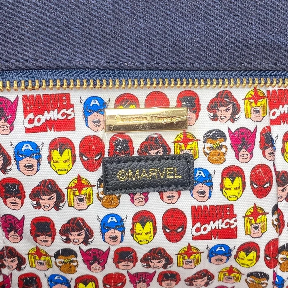 Samantha Thavasa Marvel Avengers Tote Bag Denim Navy Unused Near Mint - Image 4 of 4