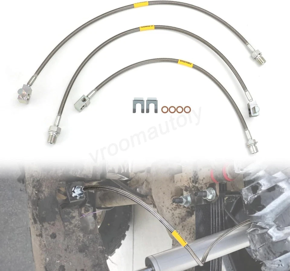 Línea de freno extendida de acero inoxidable para Chevrolet C/K10 20 30 30 K5 Blazer 71-78 Foto 3 de 4