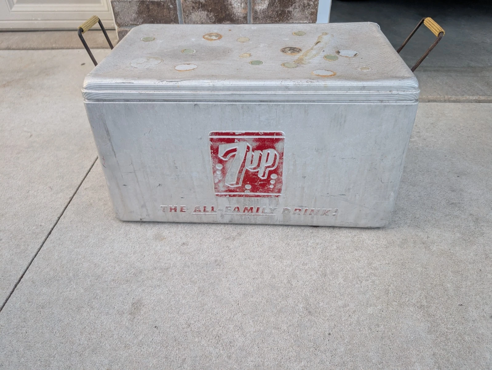 Vintage 7up The All Family Drink Embossed Metal Cooler
Opens in a new window or tab