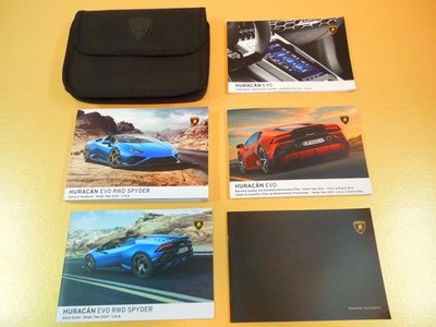 2021 LAMBORGHINI HURACAN EVO RWD SPYDER OWNERS MANUAL SET W/CASE MINT 610-2