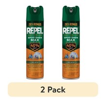 2 pack Repel Sportsmen Max Formula Insect Repellent Aerosol Spray 8.125 Ounces