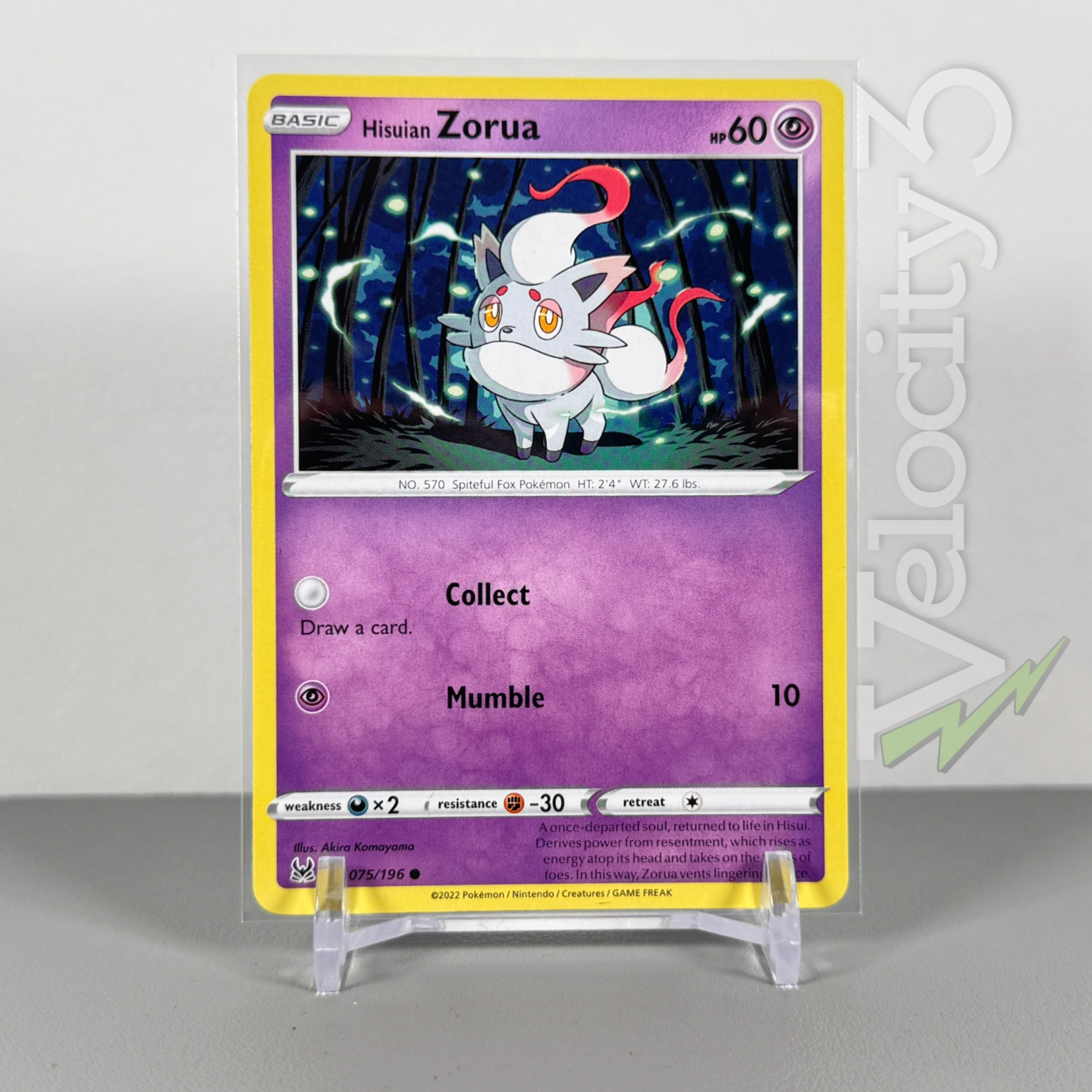 Pokemon TCG Card - Hisuian Zorua 75/196 Common | 2022 Lost Origin | NM/Mint