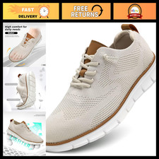 Men's Casual Dress Oxfords Shoes - Lightweight Mesh Sneakers, Comfortable Soft S