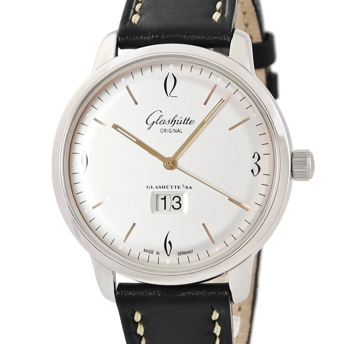 GLASHUTTE ORIGINAL Senator Carre Diamond Bezel Silver Dial Hand Winding_834466 Glashütte Original Senator Wristwatches for sale - eBay main image 2