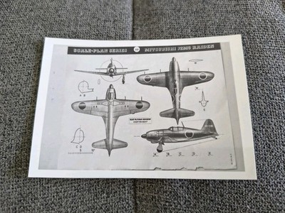 Mitsubishi J2M3 Raiden Japan Aircraft Diagram Print Photo 12cm