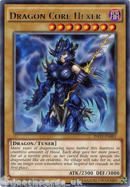 INOV-EN001 Dragon Core Hexer Rare 1st edition Mint YuGiOh Card