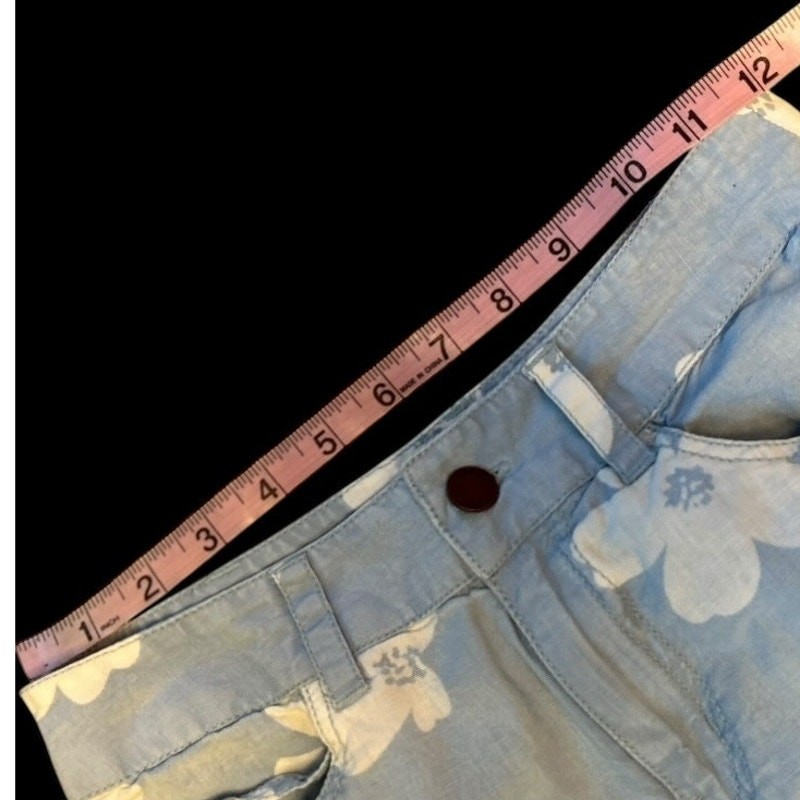 SOLD OUT $69 O’Neill Kelcey Lightweight Blue Chambray Pants Daisy Print Size 24 image 10