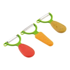 KUHN RIKON Peeler Veggie set carrot / potato / tomato 3 pcs Julliene, Straight,