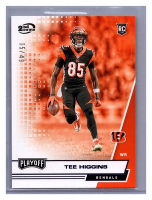 2020 Panini Playoff Tee Higgins Rookie 2nd Down /49 RC Bengals SP