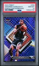 2023 TOPPS FINEST PURPLE CHECKERBOARD #258 ANFERNEE HARDAWAY 33/75 PSA 10