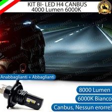 KIT FULL LED LAMPADA H4 4000 LUMEN PER PIAGGIO MEDLEY 125 2016-2019 ABS