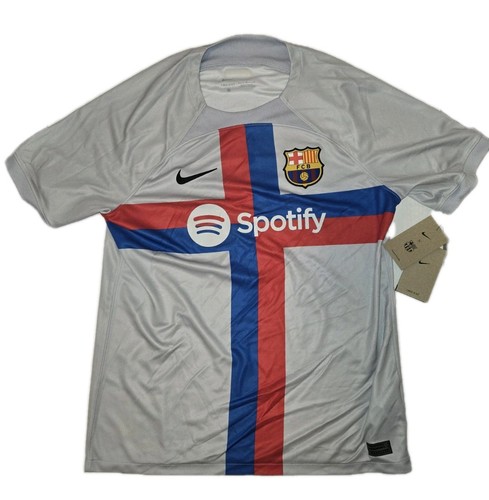 2022-23 Nike Men’s Barcelona Gray Third Soccer Jersey Size L Barca