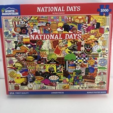 National Days White Mountain 1000 Larger Pieces Puzzle