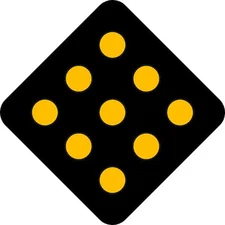 Lyle Om1-2-18Ha Hazard Marker Traffic Sign, 18 In Height, 18 In Width,