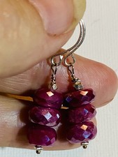 AAA Mystic Pink Moonstone  .925 Sterling Earrings Sundance Artisan Rare Limited