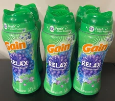 6 Gain in-Wash Laundry Scent Booster Beads, Relax, Dewdrop Dream, 12.2 Oz  NEW