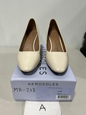 Women's Aerosoles Minetta Heels Eggnog Leather -174 - Size 6.5 M