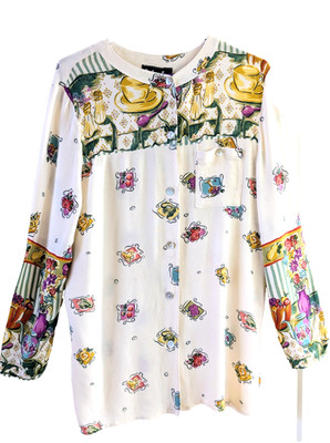 Chelsea Jones SZ 16 Women's USA 90s Y2K Cottagecore Grandma Kitchy Retro Blouse