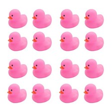 16PCS Pink Rubber Duck Kids Bath Duck Toys ,Squeak Rubber Ducks in Bulk Rubbe...