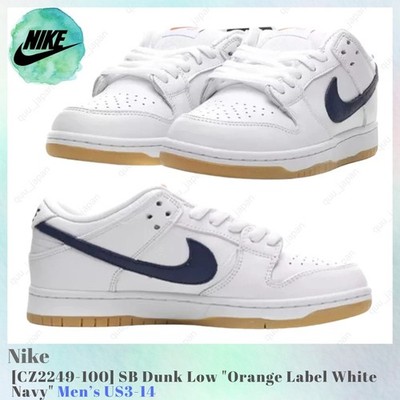Size 11 - Nike Dunk Pro ISO SB Low Orange Label - White Navy for