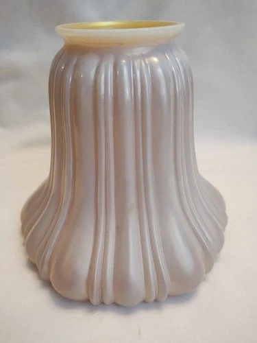 Steuben Art Glass Calcite & Gold Aurene Iridescent Lamp Shade