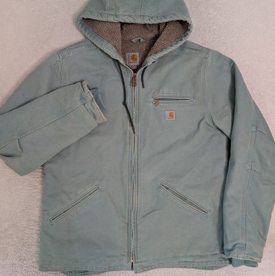 Carhartt WJ141 454 Seaglass Blue Sierra Sherpa Lined Jacket