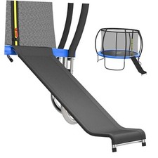 Universal Trampoline Slide Ladder for 10/12/14/15FT Trampolines, Black Silvery