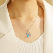 Love Heart Necklace for women Birthstone Heart Pendant Always  ForeverGift