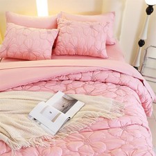 7 Pieces Bedding Comforter Bed Lightweight Microfiber Bedding Set Fitted Sheet