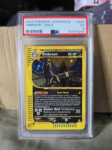 Pokemon Umbreon Aquapolis Holo Rare #H29 PSA 5 EX 