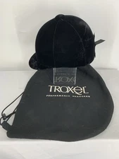 TROXEL Horse Riding Helmet M Grand Prix Gold SEI Certified Suede Black NWT