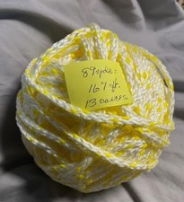 Macrame Braided 6mm Craft Cord 89 Yards 167 ft NEW Salvage Yellow/White