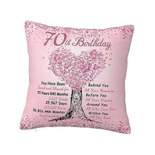 70 Year Old Birthday Gifts for Women 18x18 Pillow 70th Birthday Gifts for Women