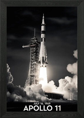 Apollo 11 gerahmtes Wandbild Poster Leinwanddruck Bild