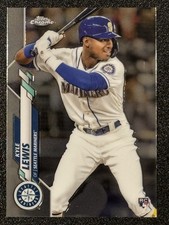 2020 Topps Chrome #186 Kyle Lewis Base Rookie Card RC Seattle Mariners. rookie card picture