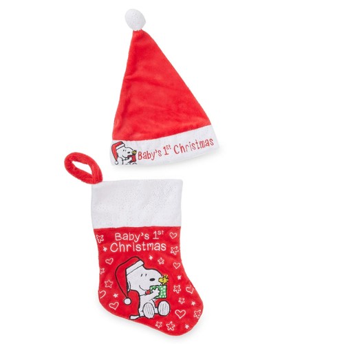 Nuevo conjunto de medias y sombrero de Navidad para bebé Peanuts Snoopy - Imagen 2 de 5