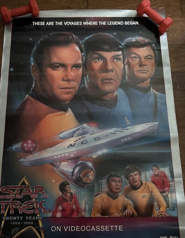 Star Trek Original Series Videocassette Release Promo Poster 1986