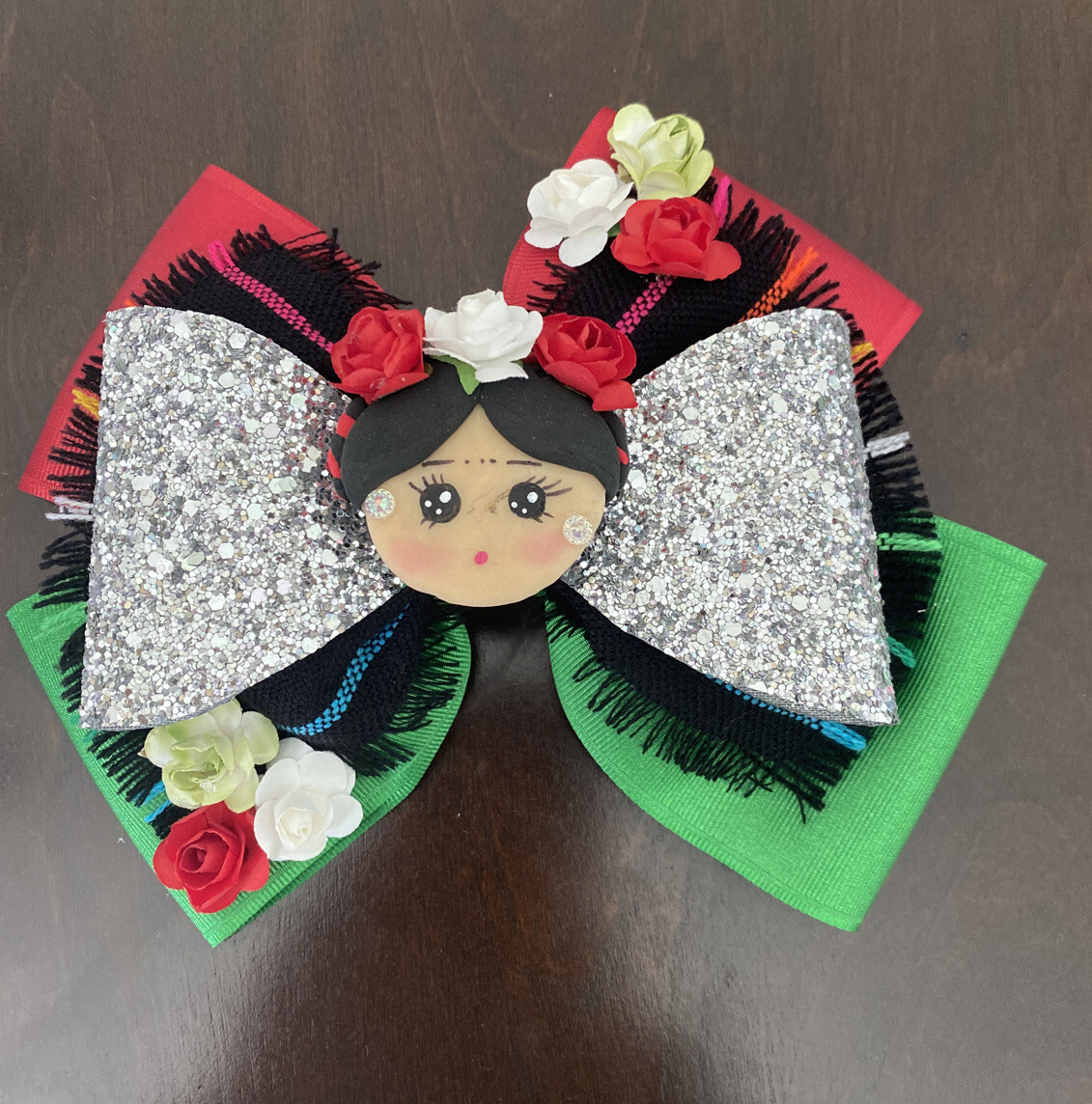 Moño Para Niñas Mexicano Hecho A Mano Frida Kahlo