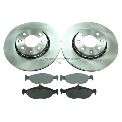 VAUXHALL CORSA B 1.6 SPORT + 1.6 16V 1997-2000 FRONT BRAKE DISCS & MINTEX PADS